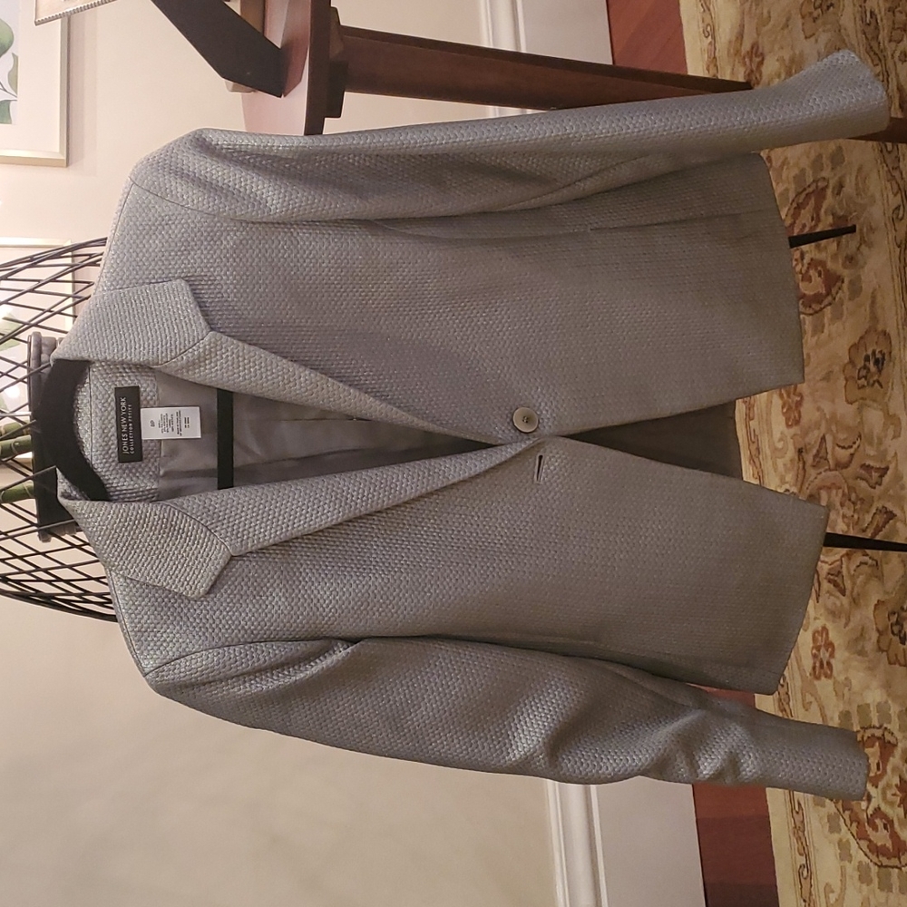 Jones New York silver jacket